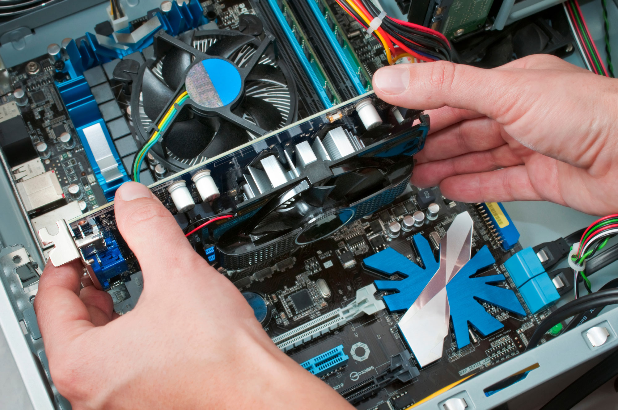 Computer Technician replacing video card